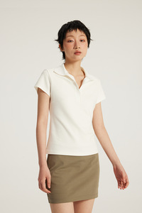 Polo à manches courtes style américain, nouvelle collection, coupe ajustée amincissante, col revers, idéal pour le sport - Product Image 2