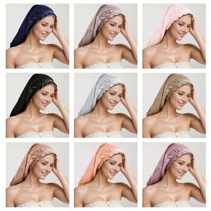 Gorros de Dormir Suaves de Satén para Mujer con Banda Elástica, Turbante Largo de Seda, Gorro para Dormir, Regalo - Product Image 2