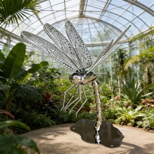 Escultura de Libélula Personalizada en Acero Inoxidable - Decoración de Jardín para Exteriores OEM/ODM para Paisajismo de Parques y Zoológicos - Product Image 3