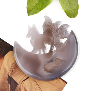 Artigianato in Agata Striata Rosa <span class=keywords><strong>e</strong></span> Vari Materiali con Design di Teschi di <span class=keywords><strong>Lupo</strong></span> <span class=keywords><strong>e</strong></span> Fata - Product Image 4