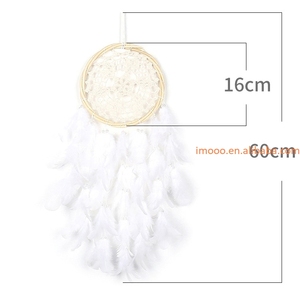 Prix usine capteur de Rêves 60cm LED National <span class=keywords><strong>Plume</strong></span> Jardin Ornements Filles Chambre Décor Dreamcatcher Cadeaux D'anniversaire - Product Image 4