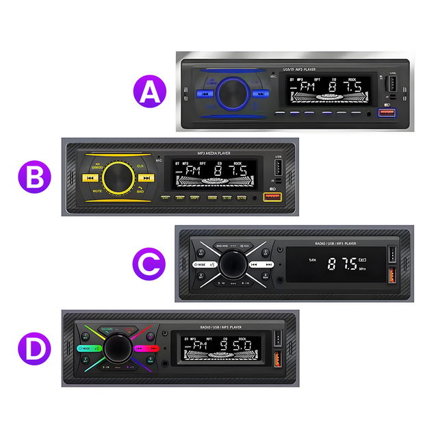 1 Din Car Radio MP3 Player FM Tuner Stereo USB Car Audio Stereo SD TF USB Multimedia Autoradio Player Remote Control Bluetooth