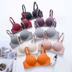 Sujetador de una pieza suave y transpirable con letras en inglés, sin costuras, con estampado, sin aros, 8 colores, como imágenes, LICRA/algodón, 120 G - Product Image 5