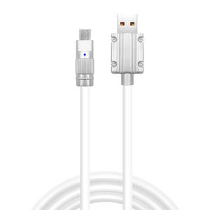 Vente en gros de câble de chargement USBA USB C micro USBL souple en silicone personnalisé pour iPhone Samsung Huawei - Product Image 3