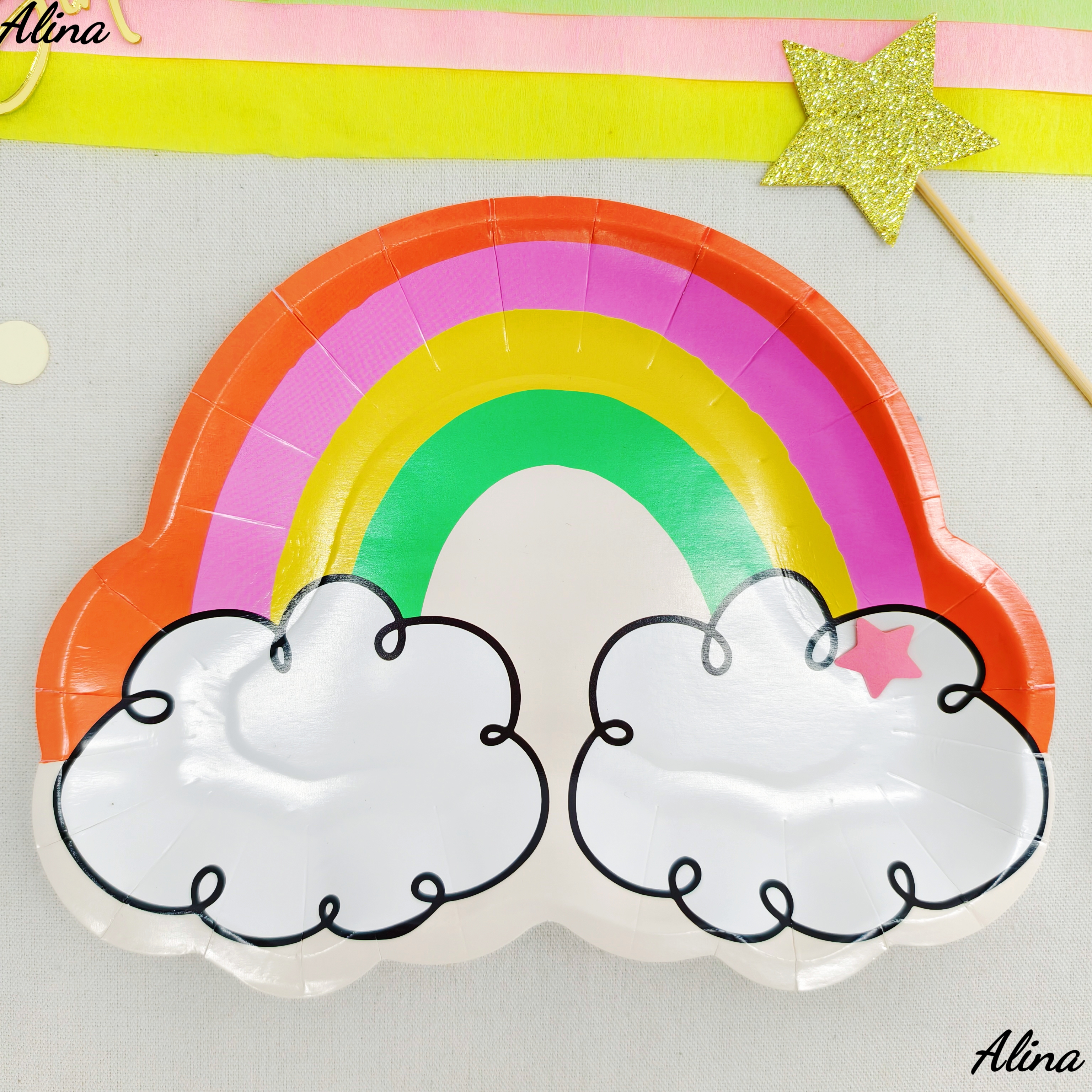 ASSIETTE ARCO-EN-CIEL * 8 PIÈCES