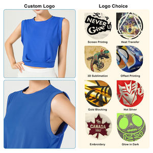 Camisole tissée à col en V pour femme, logo personnalisé de haute qualité, sublimation, séchage rapide, maille - Product Image 4
