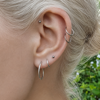 Anneau segmenté articulé en titane plaqué or ASTM F136, style européen, 16G 18G 20G, pour nez, septum, cartilage, cadeau de mariage