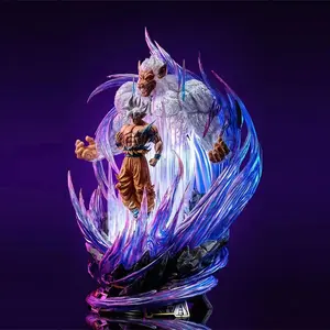 Ingrosso nuovo Anime DBZ di alta qualità figura 32cm GK Goku luminoso in PVC luce brillante Vegeta Gorilla con scatola di colore Action Figure