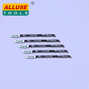 Alluse T144D Lot <span class=keywords><strong>de</strong></span> 5 lames <span class=keywords><strong>de</strong></span> scie sauteuse en acier rapide HCS 6TPI 75mm, dents affûtées, finition blanche, personnalisables OEM pour le bois et le plastique - Product Image 4