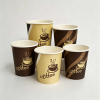 Gobelet en carton simple paroi à surface lisse, promotionnel, pour usage quotidien dans les supérettes et les chaînes de restauration rapide