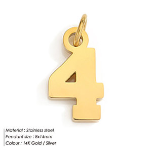 Colgantes y Dijes de Moda Personalizados de Acero Inoxidable 316L a Granel, Dijes con Letras Árabes para la Fabricación de Joyas, Pulseras y Collares - Product Image 5