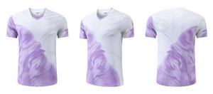 Badminton shirt met custom tie-dye print, 100% polyester, vochtregulerend, ademend, zacht aanvoelend, team trainingskleding, custom logo - Product Image 2