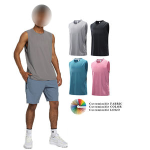 Débardeur Sport Homme Personnalisé OEM 100% Polyester Séchage Rapide Respirant Col Rond Décontracté pour Course et Gym avec Impression par Transfert Thermique - Product Image 2