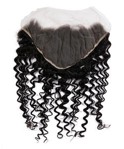 Vente en gros de paquets de tissage à double trame de machine de cheveux humains brésiliens vierges Remy 13*6 transparents pour cheveux - Product Image 3