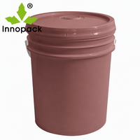 Seaux à peinture en plastique de qualité alimentaire de 20 L (5 gallons) avec bec verseur, couvercle et poignée – Vente en gros
