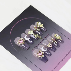 <span class=keywords><strong>Uñas</strong></span> <span class=keywords><strong>postizas</strong></span> acrílicas <span class=keywords><strong>de</strong></span> lujo hechas a mano, 10 Uds., diseño <span class=keywords><strong>de</strong></span> estilo francés, ataúd largo a presión <span class=keywords><strong>con</strong></span> diamantes <span class=keywords><strong>de</strong></span> imitación para Salón <span class=keywords><strong>de</strong></span> Arte <span class=keywords><strong>de</strong></span> <span class=keywords><strong>uñas</strong></span> - Product Image 3