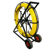OEM Prix compétitif 11mm*100m Tige de tirage en fibre de verre pour conduits, fil de tirage, outil de tirage de câbles, tiges de tirage de câbles en fibre de verre, bobine de serpentin pour cavités