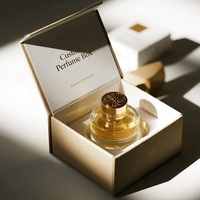 Boîte cadeau magnétique de luxe pour parfum contenant de l'encre de soja recyclable pour le matériau éponge de doublure noire FSC avec pour le FSC