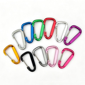 Mousquetons d'extérieur en alliage, clips d'escalade, porte-clés en alliage d'aluminium, clips plats en forme de D, accessoires de porte-clés en métal - Product Image 1