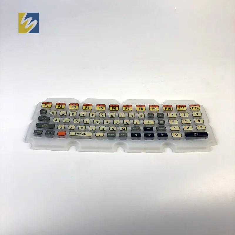 Panel de Control de membrana de silicona personalizado 3M pintura OEM controlador personalizado botón teclado de goma de silicona precio barato