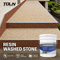 Peinture Époxy Liquide Effet Marbre Imperméable en Gros, Revêtement Durable en Pierre Naturelle Lavée pour Cour, Jardin et Allée