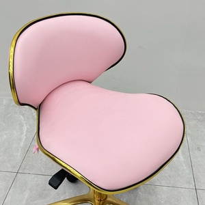 Salon Gold Base Styling Metal <b>Stools</b> Beauty Chairs Adjustable Pedicure Manicure <b>Stools</b> Swivel Barber Chairs <b>with</b> <b>Wheel</b> - Product Image 4