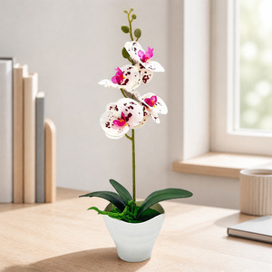 Fleur artificielle d'orchidée Phalaenopsis avec pot 41cm, décoration d'intérieur, plante de simulation, ornement d'intérieur - Product Image 2