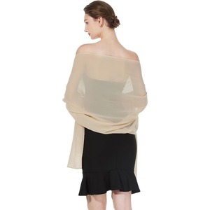 Écharpe carrée en <span class=keywords><strong>mousseline</strong></span> de rayonne pour femme, châle élégant et festif pour robes de soirée, mariages d'été - Product Image 6
