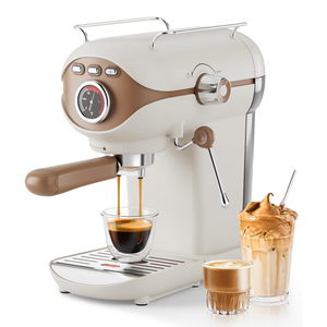 Cafetière expresso avec mousseur à lait à vapeur, contrôle de la température de la pompe à 20 bars, pour cappuccino fait maison, latte, cadeau de Noël - Product Image 2