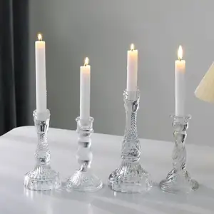 Ehre des Kristalls Nordic Home Decoration Kristall Kerzenhalter Vintage Glas Kerzenhalter Kerzenhalter