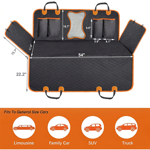 Housse de siège de voiture imperméable matelassée pour chien, protection de siège arrière, tapis pliable pour animaux de compagnie pour SUV, camion, voiture familiale - Product Image 1