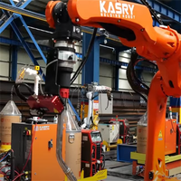 Cobots industriels pour la fabrication d'acier de construction |   Bras de robot de soudage à haute efficacité basé sur un PLC avec protection IP66 et 8 axes
