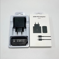 Chargeur rapide USB-C PD 45W pour Samsung avec câble de charge USB-C vers C, adaptateur de charge super rapide pour Samsung Galaxy S26 S25 S24