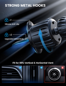 Chargeur de voiture sans fil Lamicall MG25-T certifié Qi2 15W avec lumière RGB, support magnétique pour téléphone, tableau de bord de voiture, grille d'aération, support de charge rapide - Product Image 6