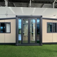 Maison conteneur de luxe en acier extensible 20 pieds 40 pieds, maison modulaire préfabriquée à double aile pliable pour habitation