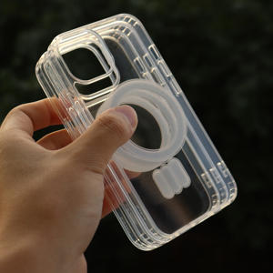Anneau magnétique de chargement sans fil pour iPhone 15 Pro Max 16 Pro <span class=keywords><strong>PC</strong></span> Transparent Colors Repeat Purchase Mobile Phone Cases - Product Image 5