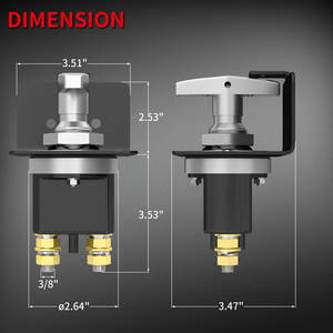 Nhiệm vụ nặng nề 500A 12V-36V chủ Pin giết chuyển đổi cố định xử lý isolator Pin ngắt kết nối chuyển đổi với khóa tấm cho xe - Product Image 2