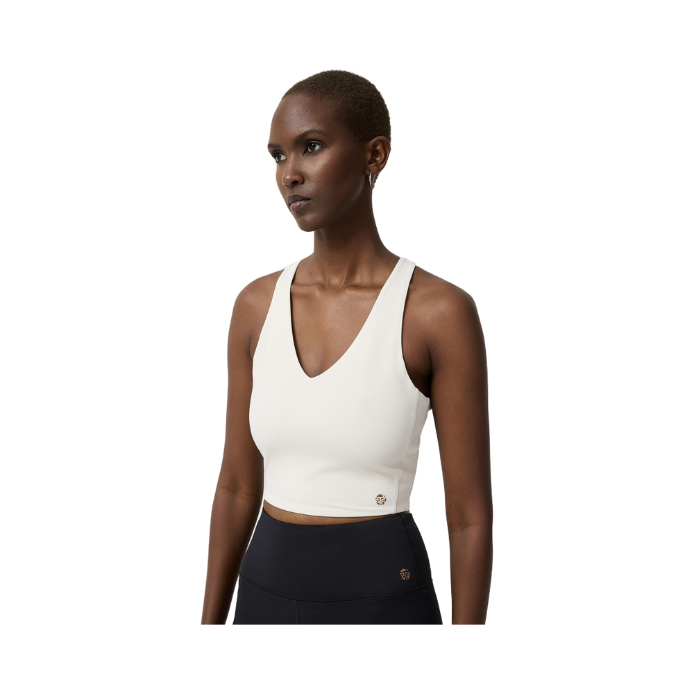 Women Ribbed V Neck Cropped Tank Top Sleeveless Slim Fit Workout Yoga Athletic Camisole