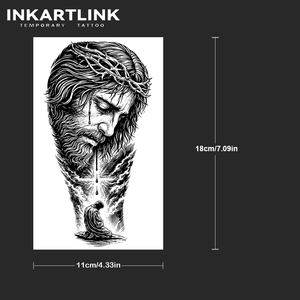 INKARTLINK - Tatuaje Temporal Personalizado <span class=keywords><strong>de</strong></span> Jesús con Corona <span class=keywords><strong>de</strong></span> Espinas, Resistente al Agua, <span class=keywords><strong>de</strong></span> Larga Duración (1-2 Semanas), Tinta Jagua - Product Image 4