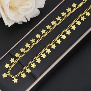 Tobillera Jxx de Doble Capa Chapada en Oro con Dijes de Corazón y Estrella, Elegante y con Estilo, Perfecta para Uso Diario para Mujeres - Product Image 2