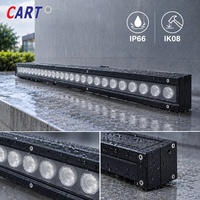 Projecteur linéaire LED RGBCCT DMX512 avec contrôle 2.4G, Lampe murale LED DC24V en aluminium pour éclairage de scène