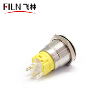 Points tactiles bouton-poussoir rouges, 19mm, 12v, en acier inoxydable, étanche, bouton-poussoir momentané, nouveauté