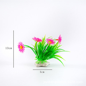 Plantes aquatiques artificielles pour décorations d'aquarium, 13cm 20cm, ornements de simulation en plastique, aménagement paysager écologique pour aquarium - Product Image 2