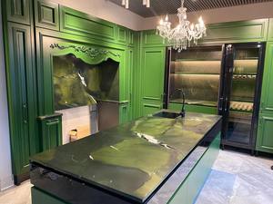 Di lusso Avocatus marmo verde mobili <span class=keywords><strong>tavolino</strong></span> da caffè per sala da pranzo Villa all'aperto per bagno e cucina isola controsoffitti - Product Image 5