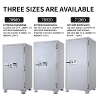 Caja de Seguridad con cajón para guardar documentos, caja fuerte de gran capacidad para montar en la pared, de Metal, inteligente, 7120D