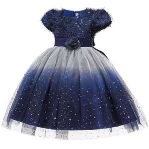 Ventes en gros de robes de princesse étoilées pour enfants, robes de soirée à paillettes, robes de fantaisie pour filles - Product Image 4