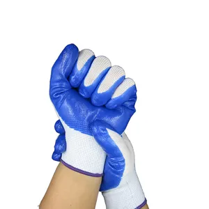 China Factory Nitrile Coated Thicken Industrial Working Gloves
