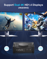 Ordinateur industriel HYSTPU Mini 8 USB Intel I5-1235U Dual Com Lan HD avec ventilateur de refroidissement BT 4.2 Win 11 PC