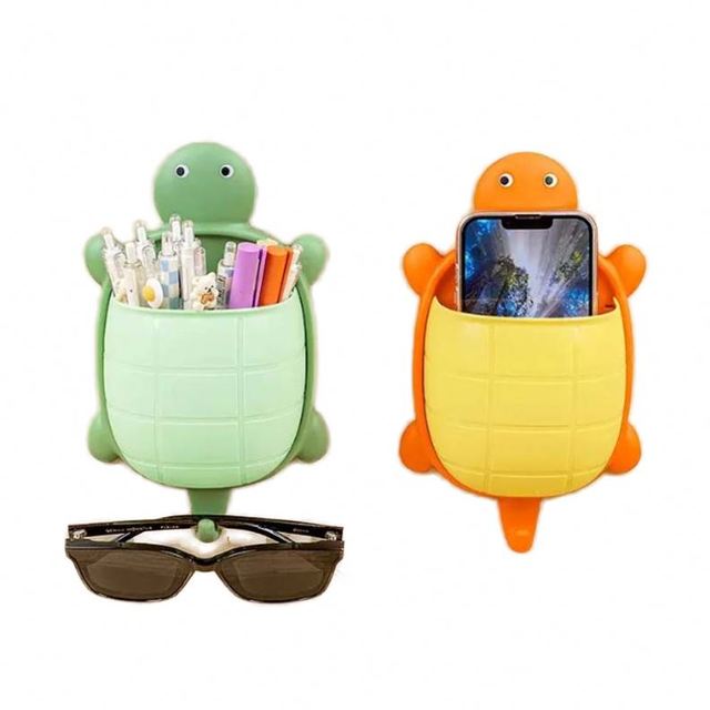 New Turtle Storage Rack Makeup Tool Organizing Box Bathroom Toothbrush Bedside Phone Wall-mounted Storage Box