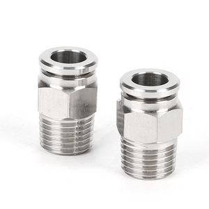 NGS Hardware Pneumatic <b>Quick</b> Coupler 304 Stainless Steel Metal <b>Connector</b> BXGPC Customizable For Industrial Use - Product Image 1
